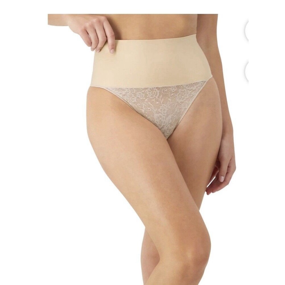 Maidenform Women's Shapewear Tame Your Tummy Lace Shaping Thong Size 3XL